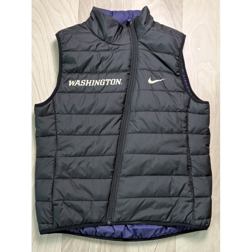Nike Reversible Puffer Vest Washington State Women's S Purple Black Athletic